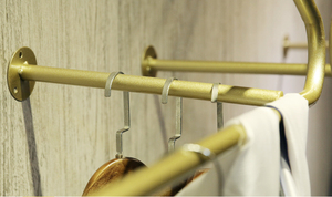 Móc Áo Vàng Gắn Tường, Giá Trưng Bày Kim Loại, Treo Tường, Nhà Máy Trực Tiếp, Cửa Hàng Quần Áo - Product Image 5