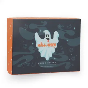 Recycelbare Geschenk-Geschenkbox für Schokolade-Donuts/Bäckerei/Puff/Keks Lebensmittel für Halloween Gespenstmuster Design-Verpackung