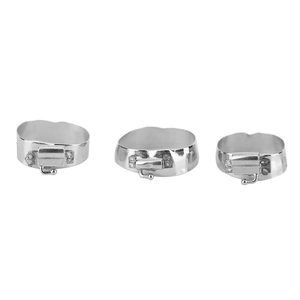Anneau molaire dentaire en argent, convertible et adhésible, pour orthodontie, accessoire dentaire manuel - Product Image 1
