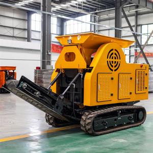 Портативная Мобильная бетонная каменная дробилка HTJC525 щековая дробилка с продвижением - Product Image 1