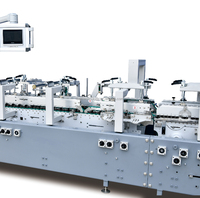 Machine de pliage et de collage automatique JY650/850/1100 pour boîtes pré-pliées à 3 volets, pliage à 135°, avec moteur servo haute vitesse pour l'emballage de sacs en plastique