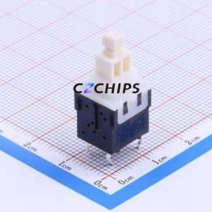 K8-1112D-L2 Push Button Switch Through hole Switch Double Pole Double Throw Self-Locking Square Plunger Through Hole - Product Image 1