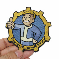 Patch en twill brodé personnalisable en gros avec fermeture auto-agrippante pour logo de vêtement
