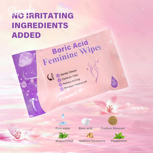 Lingettes Hygiène Intime à l'Acide Borique, pH Équilibré et Douces pour le Corps, Format Voyage - Product Image 2