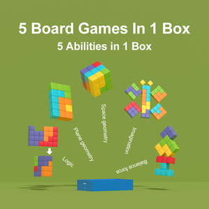 Jeu de société Mideer MD1117 5 en 1, blocs de jungle, défi logique, jouets éducatifs, développer les compétences <span class=keywords><strong>math</strong></span>ématiques grâce au jeu - Product Image 4