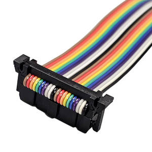 Cable de Expansión IDC Macho a Hembra de 20 Pines con Conector de Hebilla de Mariposa y Cable Plano Arcoíris - Product Image 6