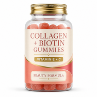 Gummies au collagène et à la biotine - Soutien pour la peau, les cheveux et les articulations avec vitamines E et C, formule beauté