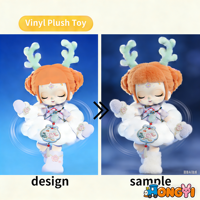 Beliebteste 6er-Set Gemischte Blind Box Vinyl-Gesichts-Plüschtiere Original Maßgefertigte PVC-Figuren Mystery Blind Plüschpuppe
