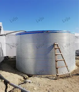 Lvju Custom Stortbak Watertank 10 M3 20 M3 Gegalvaniseerd Ronde Water Zwembad Kas Metalen Boerderij Watertank