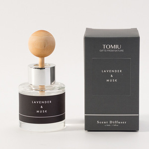 Diffuseur miniature naturel en bois, bâtonnets diffuseurs en bois, diffuseur à roseaux, bâtonnets en bois avec bouteille en verre - Product Image 1
