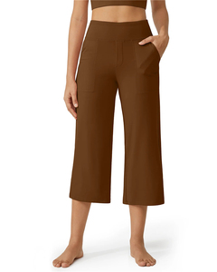 Vente en gros <span class=keywords><strong>de</strong></span> pantalons <span class=keywords><strong>de</strong></span> survêtement baggy taille haute pour femmes pantalons <span class=keywords><strong>de</strong></span> jogging amples pantalons capris respirants pour femmes - Product Image 2