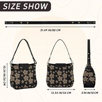 Sac à main pour femmes Aloha Hawaii Brown Flower College en cuir PU, imprimé personnalisé, grand sac à fermeture éclair, sac bandoulière, sac à épaule en cuir