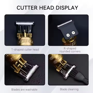 Máquina de Cortar Cabello Eléctrica Vintage Profesional, <span class=keywords><strong>Afeitadora</strong></span> y Recortadora para Hombres, Máquina de Corte de Barba USB - Product Image 4