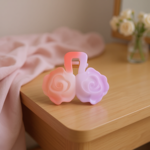 Fermaglio per capelli Angelina Rose Claw Clip 8 cm bicolore sfumato per donne e ragazze, accessorio per capelli alla moda - Product Image 2