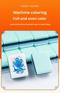 Jeu de Mahjong américain portable, compact, tuiles en acrylique de 31x23 mm, parfait pour les débutants, les seniors et les clubs sociaux - Product Image 6