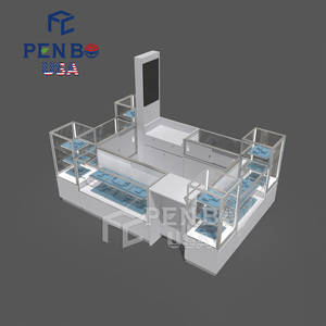 ตู้โชว์เครื่องประดับนาฬิกาสีขาวทันสมัยออกแบบได้ตามต้องการสำหรับร้านค้าตู้โชว์เครื่องประดับเงินออกแบบได้ตามต้องการ - Product Image 4