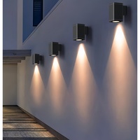Spot mural en alliage d'aluminium, ampoules GU10, diffuseur en verre trempé, garantie de 5 ans, pour jardin, dortoir, chambre à coucher, balcon