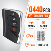 Clé de voiture intelligente à puce 315 MHz 8A pour Lexus UX200 Hybrid UX250 RX RX350, PCB d'origine 6100 BA HYQ14FBF HYQ14FLC OEM