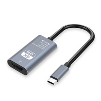 Carte de Capture Vidéo HDMI Type C vers HDMI Femelle, Adaptateur de Câble pour Enregistrement Vidéo de Jeu, Sortie 8K 4K 1080P 60Hz 30Hz