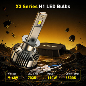 AUXITO X3 H1 Certification 6500K 9v 48v Headlight <b>Bulbs</b> <b>white</b> 5000lm 50W 1:1 Headlight LED <b>Bulbs</b> - Product Image 5