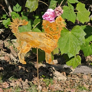 Piquet de jardin en métal noir rouillé découpé au laser, décoratif, en forme de rectangle, avec bordure, pour pots de plantes d'Halloween et accessoires de jardin - Product Image 4