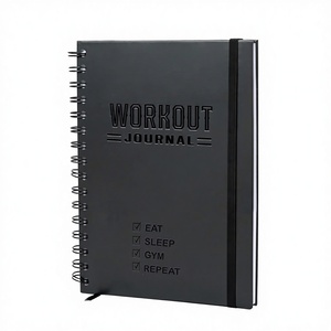 Journal de fitness personnalisé en papier rigide A5, planificateur d'entraînement, carnet de suivi d'activités sportives, journal d'entraînement, cadeau pour hommes et femmes, sport - Product Image 1