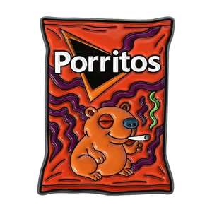 Pin de Esmalte con Diseño de Animales, Impresión UV, con Diseño de Nachos de Queso Porritos de Dibujos Animados, Regalo para Amigos - Product Image 6