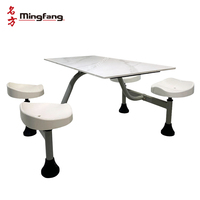 Ensemble table et chaises modernes, durables et écologiques pour la restauration rapide, idéal pour les cafétérias, restaurants, hôtels et écoles - Usage commercial