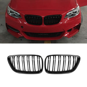 Gril Depan Model Double Kidney Slat Bahan ABS untuk BMW Seri 2 F22 F23 235I 240I M2 F87 - Product Image 1