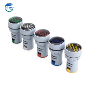 Lvbo Ampe kế 24V tín hiệu chỉ số ánh sáng 380V hiển thị kỹ thuật số LED Vôn kế AC đo lường 220V một pha DC 12 - Product Image 6