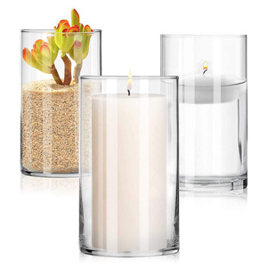 Grand <span class=keywords><strong>vase</strong></span> en verre rond transparent recyclé pour la décoration de la maison - Product Image 1