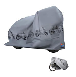 EVA Matériau <span class=keywords><strong>Anti</strong></span>-Poussière <span class=keywords><strong>Pluie</strong></span> <span class=keywords><strong>Protection</strong></span> Uv Étanche Facile À Monter Gris Moto Vélo Couverture De Vélo Pour Le Stockage À L'extérieur - Product Image 1