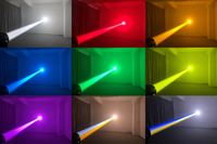 Prix usine Projecteur de scène à tête mobile Beam Gobos 14+ couleurs Sky DMX512 450W pour Parc à thème, Mariage, DJ, Fête, Club