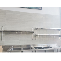 Troli Hotel MST QJ01 Baja Tahan Karat 201/304 Desain Modern Sistem Rak Menggantung Dinding untuk Dapur Komersial