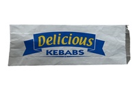 Sacs à lunch en aluminium Offre Spéciale résistant à l'huile blanc Bbq Hamburger Popcorn sac en papier kraft avec doublure en feuille pour retenir la chaleur