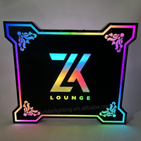 Logo personnalisé rechargeable lumière LED acrylique babillard discothèque bouteille Glorifier affichage présentateur défilement lettres signe