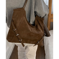 Nouveau design 2026 – Sac fourre-tout vintage surdimensionné pour femme, sac à bandoulière décontracté personnalisé en usine pour le style urbain et les sorties quotidiennes