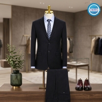Costume Homme Grande Taille Respirant à Boutonnage Simple avec Détails Strass et Perles – Protection Optimale pour les Élites Professionnelles et les Voyages d'Affaires