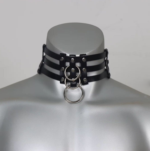 SacKnoveホットベルトチェストストラップランジェリーボディスーツBdsm Bandageセックストイ男性ネックカラーセクシーレザーコスチュームボディハーネス女性 - Product Image 6