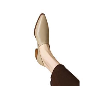 2024 Outono Coleção Confortável Pequeno Couro Slip-On Sapatos Altura Crescente Versátil Profissional Commuter Raízes - Product Image 5