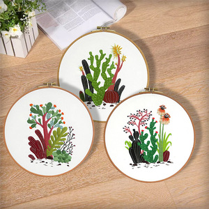 DIY サボテン刺繍初心者向けクロスステッチ手作り生地装飾壁掛けメーカー直販 - Product Image 2
