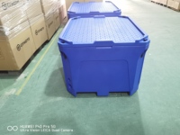 Récipients en polyéthylène à double paroi Boîtes à poisson isolées Boîtes à poisson