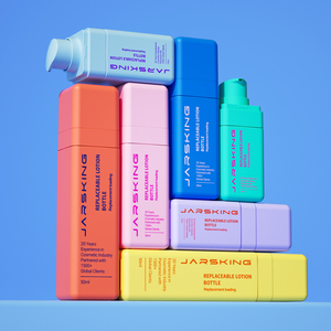 Chai lọ mỹ phẩm vuông sang trọng, độc đáo, chất liệu thủy tinh, đựng serum, màu vàng tím hổ phách, trống rỗng. - Product Image 6