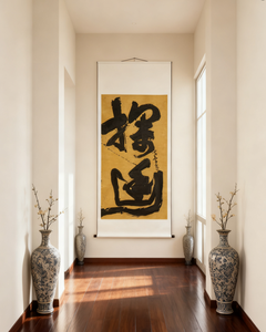 Peinture à l'encre traditionnelle chinoise et calligraphie artistique sur toile, peinture à l'huile, décoration intérieure pour chambre à coucher Z-13, multi-scènes, à suspendre - Product Image 5