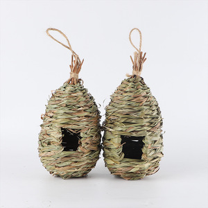 Factory spot bird's nest wholesale hand woven bird house nest garden decoration creative ecological straw bird cage