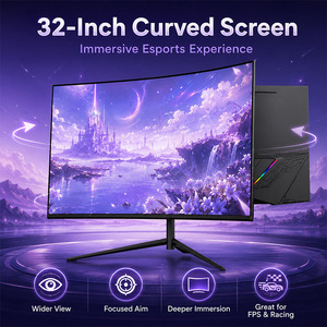 Moniteur de jeu incurvé ultra-large de 32 pouces, 1080P, 240 Hz, 1 ms, IPS, sans cadre, écran d'ordinateur de bureau, <span class=keywords><strong>meilleur</strong></span> prix, usine OEM - Product Image 4