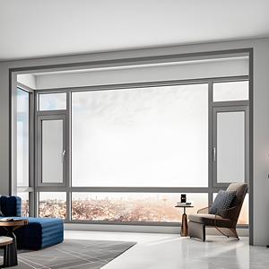 Fenêtres de maison à image <span class=keywords><strong>fixe</strong></span> en verre trempé à double vitrage Grande fenêtre panoramique moderne à battant - Product Image 2