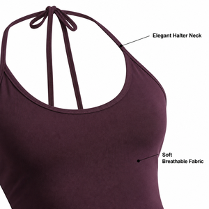 Mono de yoga de cuello cuadrado y cintura alta para mujer, de color liso, sin costuras, de poliéster y elastano, suave al tacto, transpirable, con 2 aberturas frontales. - Product Image 3