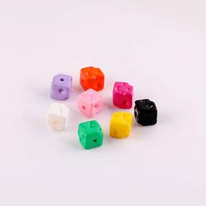 Acrylic Cheese <b>Beads</b> 14mm Square Colored <b>Loose</b> <b>Beads</b> For Bracelet Making Jewelry Accessories - Product Image 2