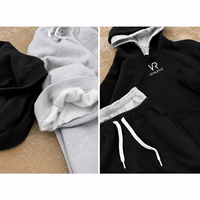 Ensemble de survêtement en molleton pour homme, 2 pièces, jogging, vêtements de sport décontractés, streetwear, vente en gros personnalisée